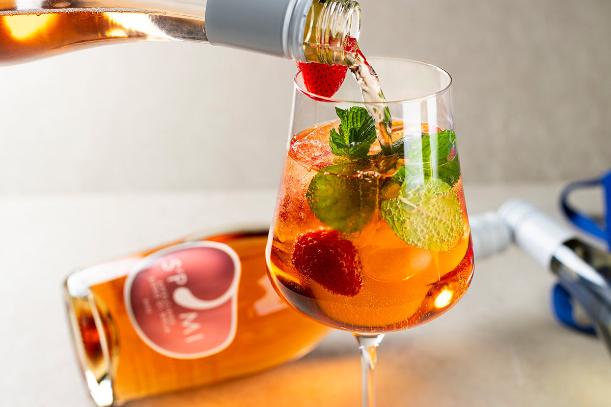 Apfelcidre mit Heidelbeere "S´Pomi Rosé" 2