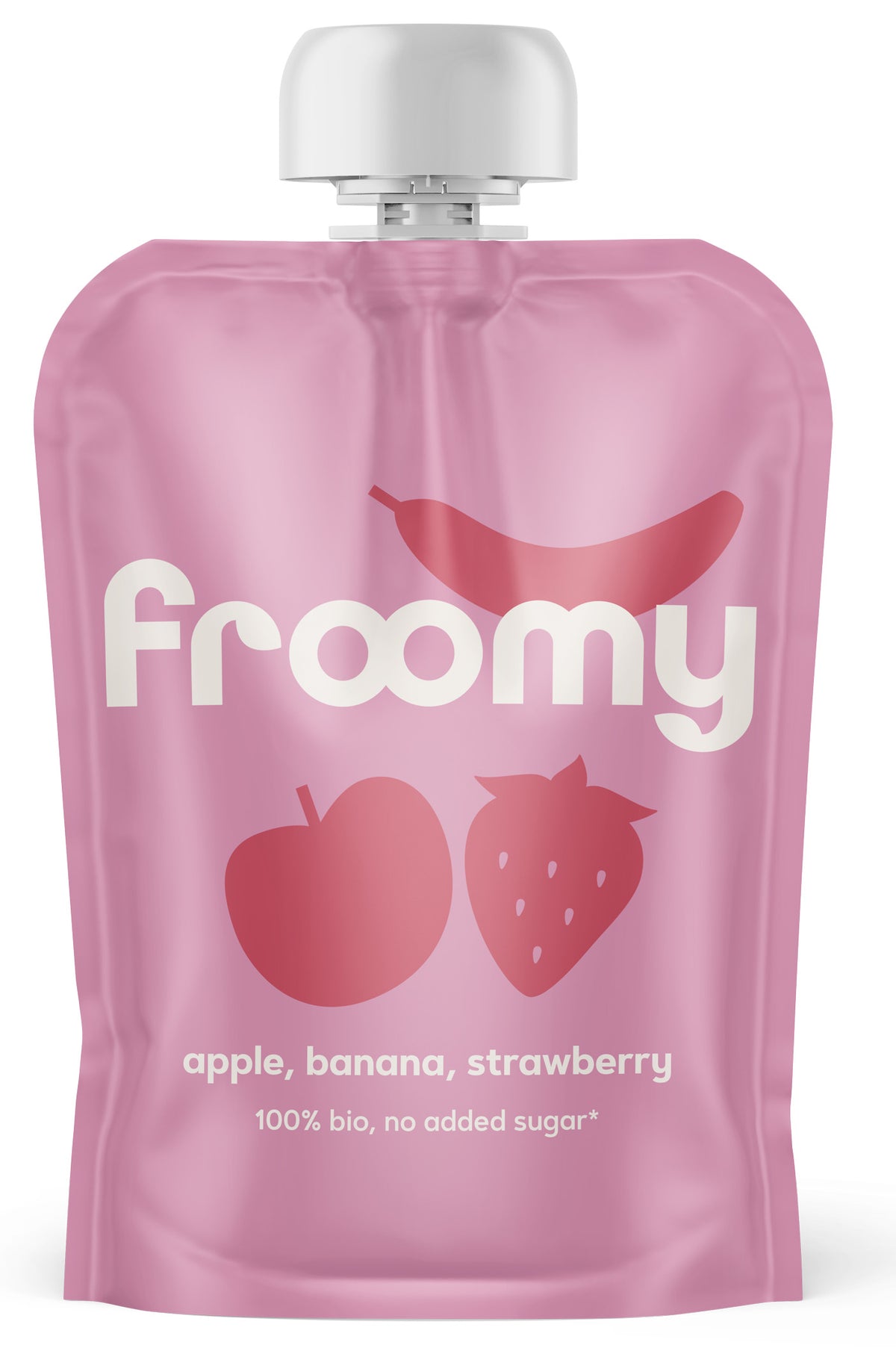 "Froomy" Apfel, Banane & Erdbeere bio 1