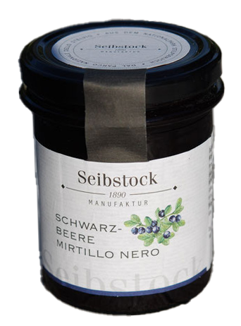 Fruchtaufstrich Schwarzbeere 72% "Seibstock" 1
