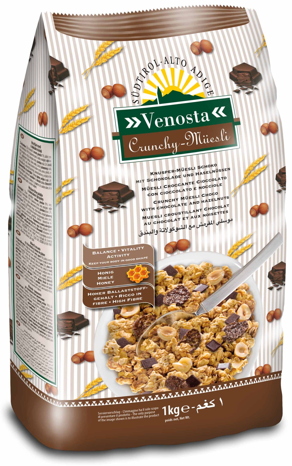 Knusper Müsli mit Schokolade und Haselnüssen Venosta 1kg 1