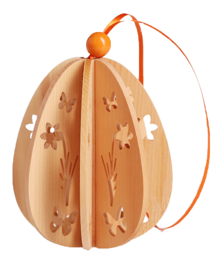 Ostereier aus Zirbenholz – Blumen 1
