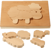 Puzzle Schäfchen in Zirbenholz 1
