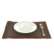 Tischset dunkelbraun Wolle 1