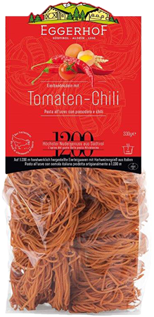 Tomaten Chili Bandnudeln