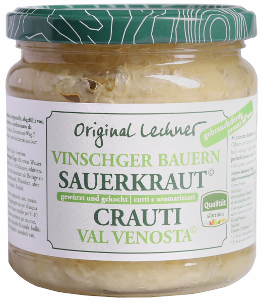 Vinschger Sauerkraut gekocht und gewürzt